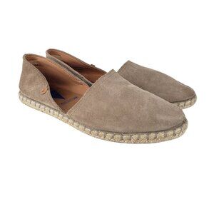 Verbenas Carmen Espadrilles Tan Suede Closed Toe Flats Shoes Size 40 US 9